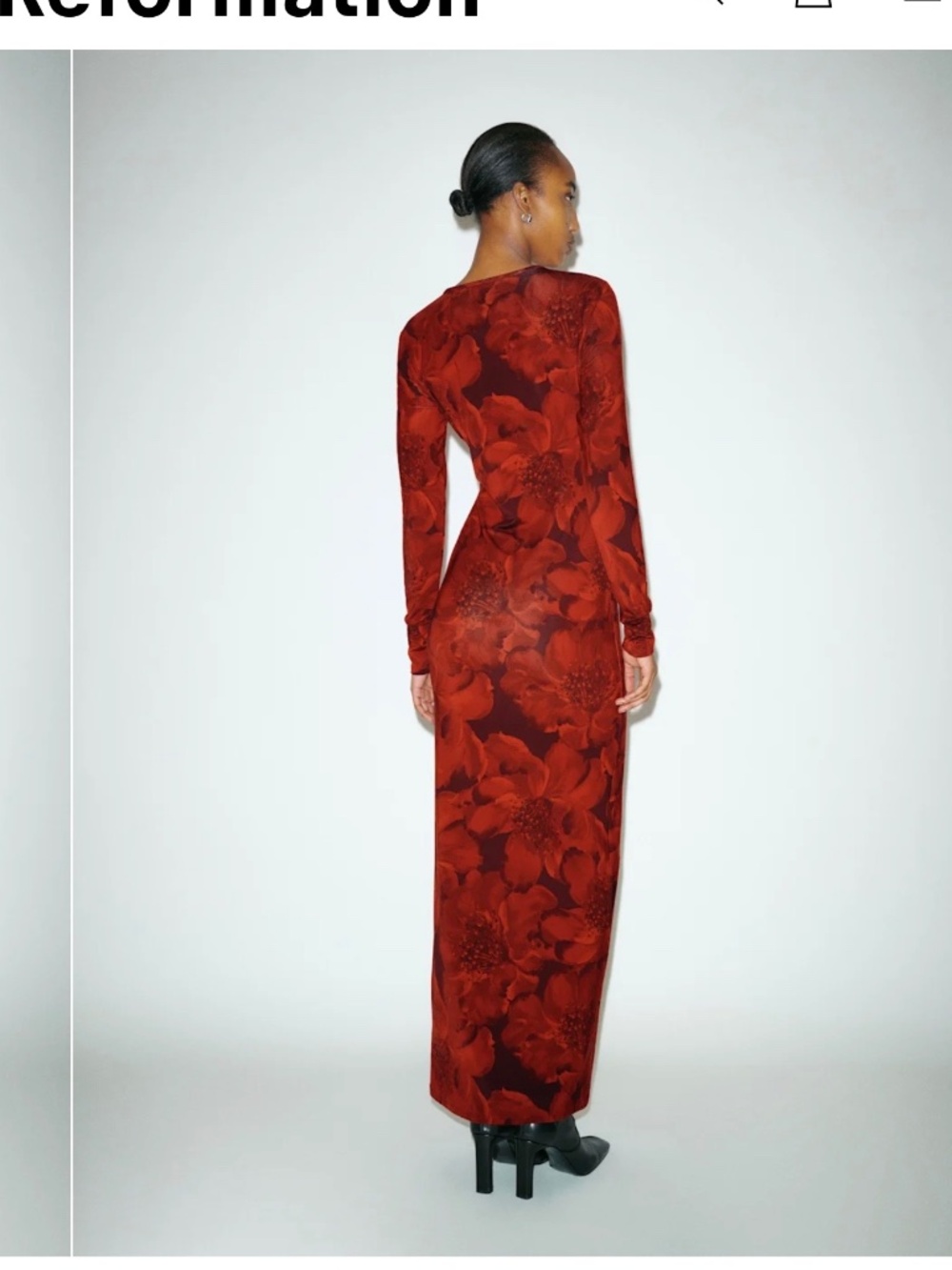 Reformation Tommie Knit Dress Red - Size M